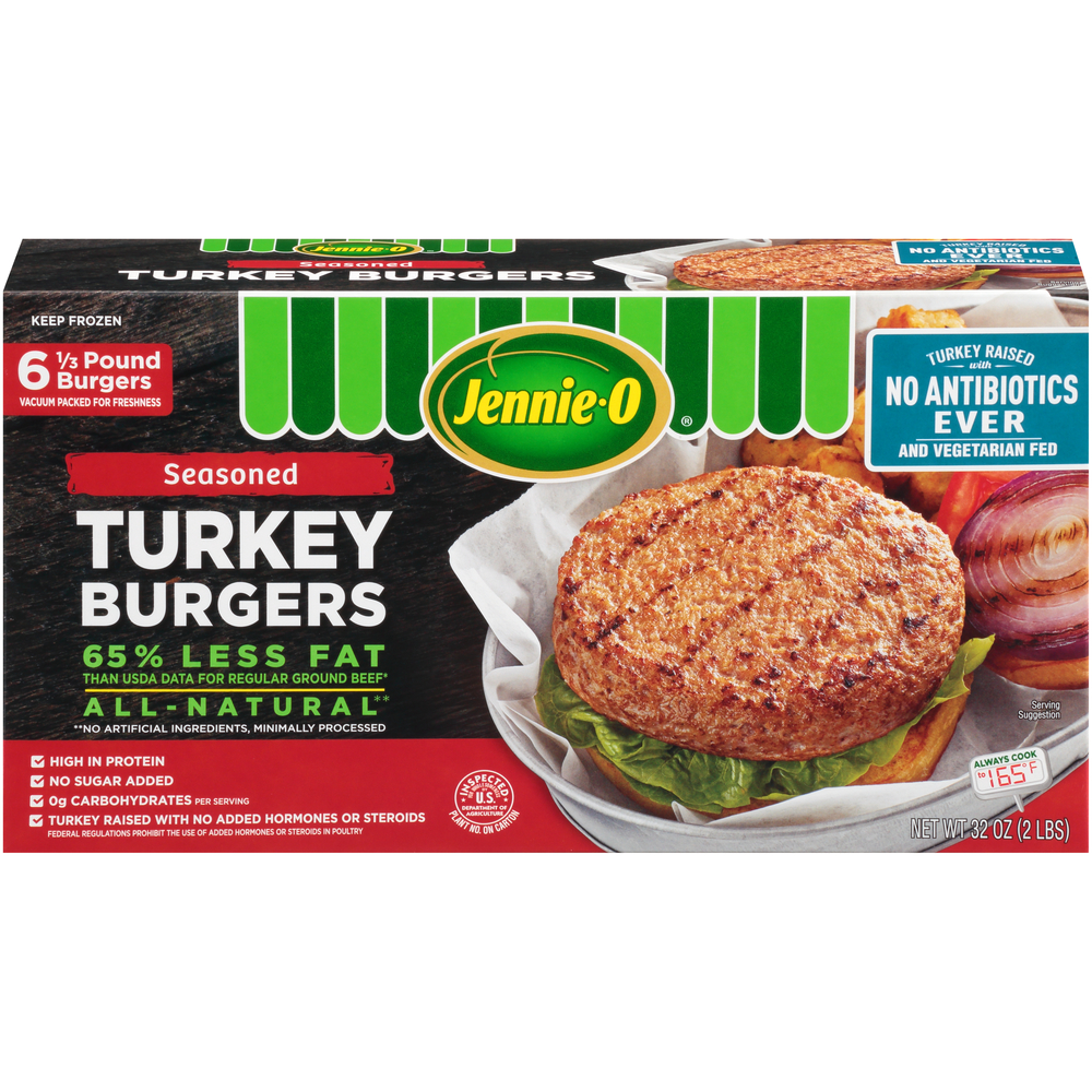 1 3 LB Seasoned Turkey Burgers JENNIE O Product