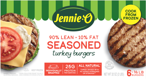 JENNIE-O<sup>®</sup> Seasoned Turkey Burgers