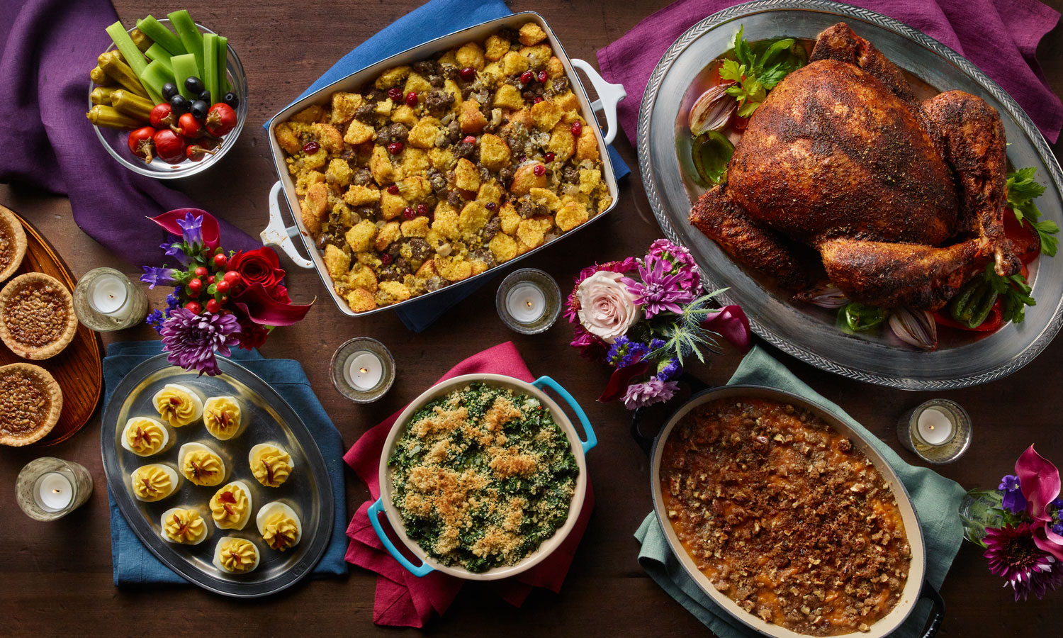 Cajun Inspired Thanksgiving Spread