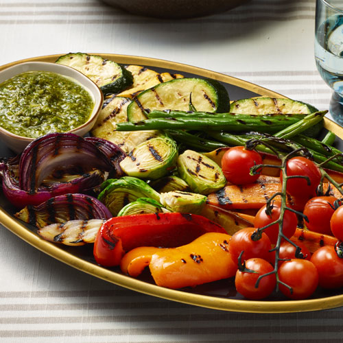 Grilled Vegetables with Jalapeno Chimichurri